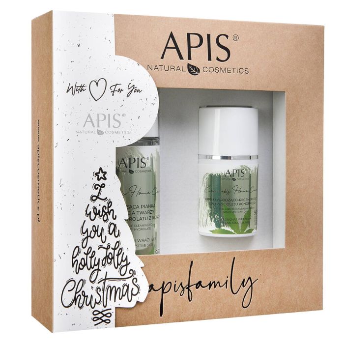 Apis Cannabis Home Care set soothing face wash foam 150ml + soothing and regenerating cream 50ml