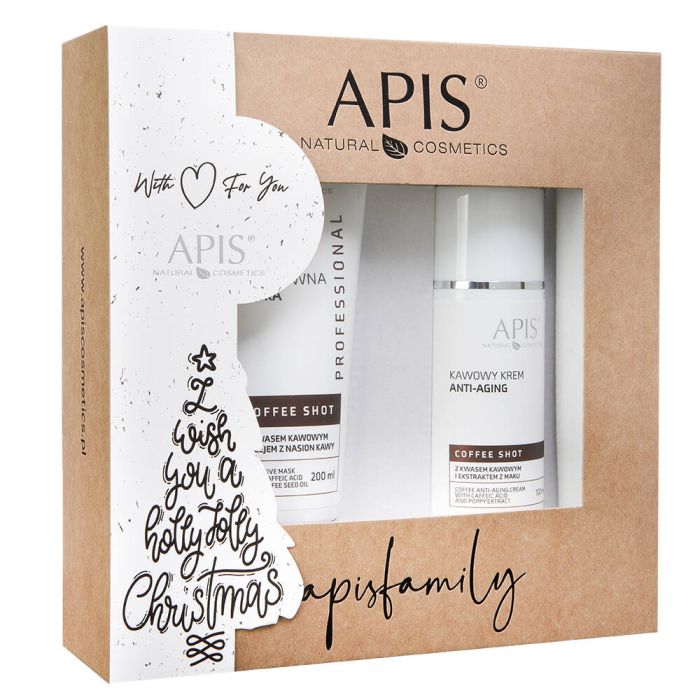 Apis Coffee Shot set bioactive mask with coffee acid 200ml + coffee anti-aging cream 100ml