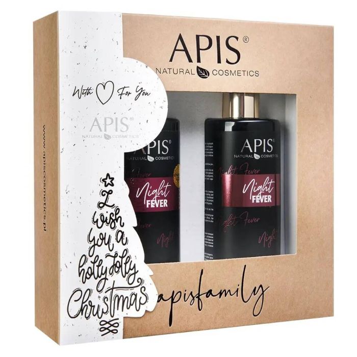 Apis Night Fever set moisturizing body wash gel 300ml + illuminating body lotion 300ml