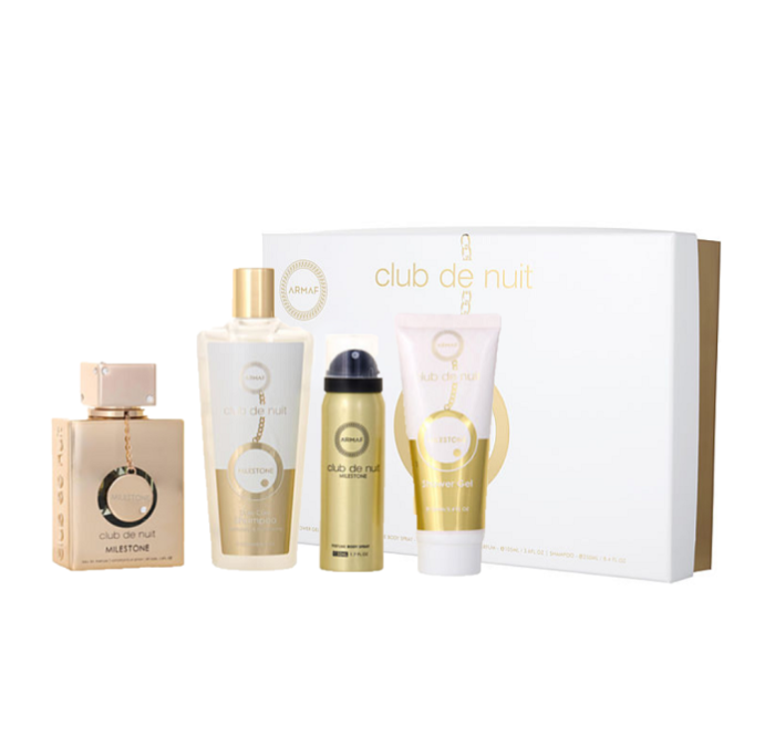 Armaf Club De Nuit Milestone Edp 105ml + Perfume Body Spray 50ml + Shower Gel 100ml + Shampoo 250ml