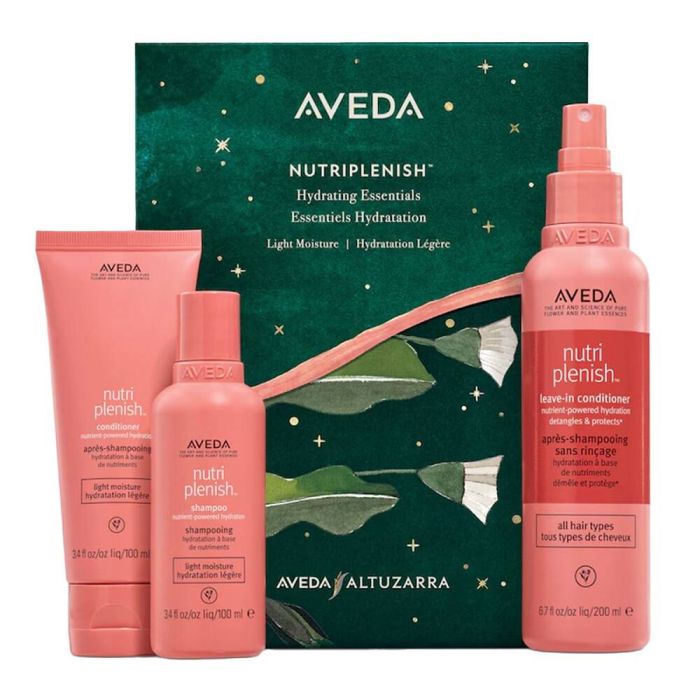 Aveda Nutriplenish set hair shampoo 100ml + hair conditioner 100ml + leave-in conditioner 200ml