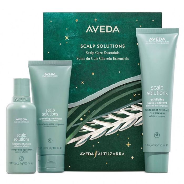 Aveda Scalp Solutions set hair shampoo 100ml + hair conditioner 100ml + scalp exfoliating treatment 150ml