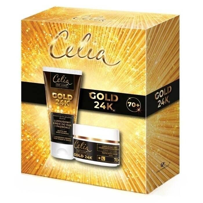 Celia De Luxe Gold 24K anti-wrinkle cream 70+ 50ml + hand and nail cream 80ml