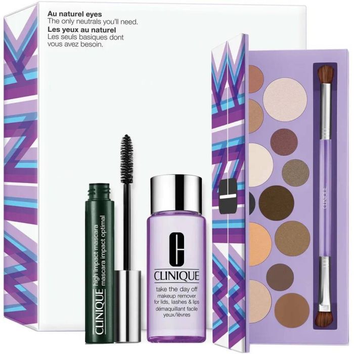 Clinique Au Naturel Eyes set Limited Edition All About ShadowЄ Palette + High ImpactЄ Mascara 7ml + Take The Day OffЄ Makeup Remover 50ml