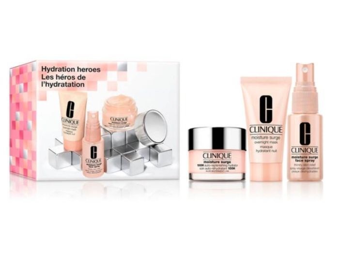 CLINIQUE Hydration Heroes Moisture Surge 100H Hydrating Face Cream 30ml+ Moisture Surge Night Face Mask 30ml + Face Spray 30ml