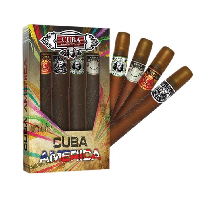 Cuba America set Black edt spray 35ml + Green edt spray 35ml + Brown edtspray 35ml + Grey edt spray 35ml