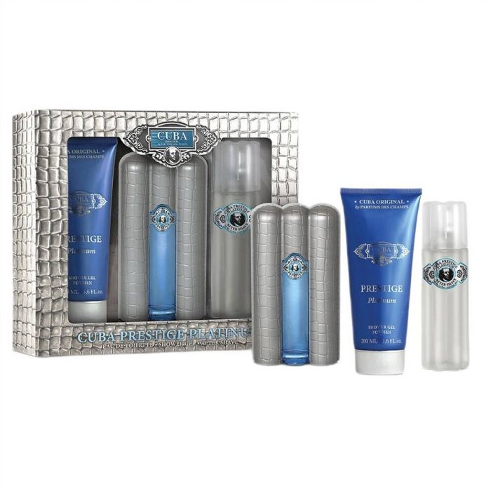 Cuba Prestige Platinum edt 90ml + shower gel 200ml + aftershave 100ml