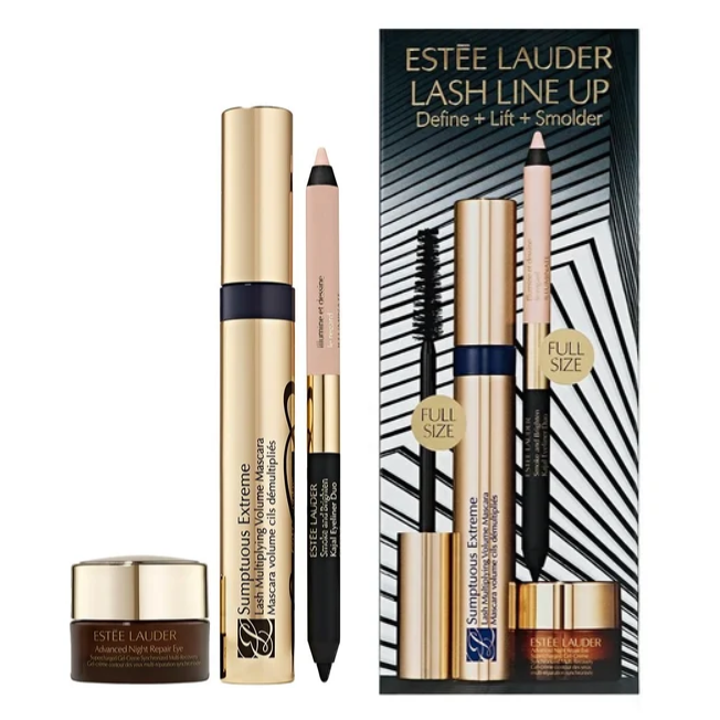 ESTEE LAUDER Lash Line Up 8ml + eyeliner 01 1.2g + eye cream 5ml