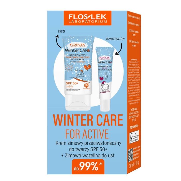 Floslek Winter Care For Active sunscreen SPF50+ 30ml + Vaseline 10g