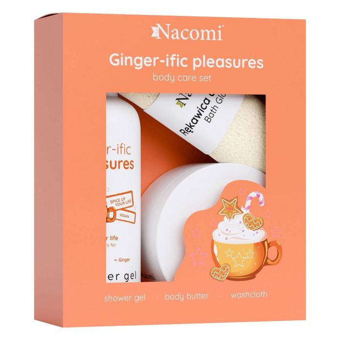 Ginger-ific Pleasure set shower gel 300ml + body butter 100ml + bath mitt