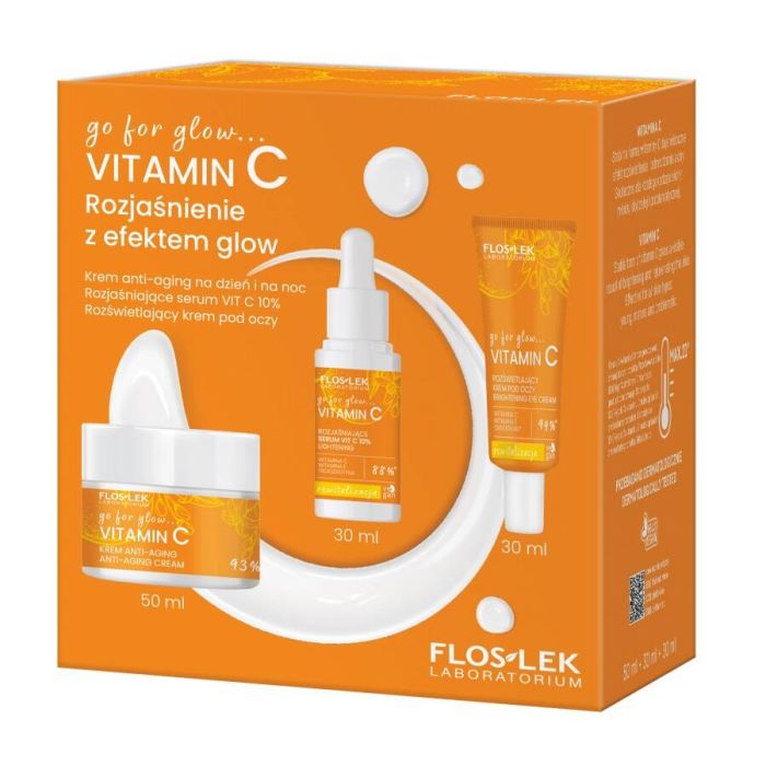 go for glow...VITAMIN C anti-aging cream 50ml + Vit C 10% serum 30ml + eye cream 30ml