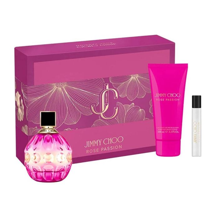 Jimmy Choo Rose Passion edp 100ml + miniature edp 7.5ml + body lotion 100ml