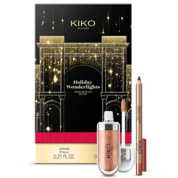 KIKO Milano Holiday Wonderlights Gloss Me Up Lips Gift set 02 Stylish Hazelnut