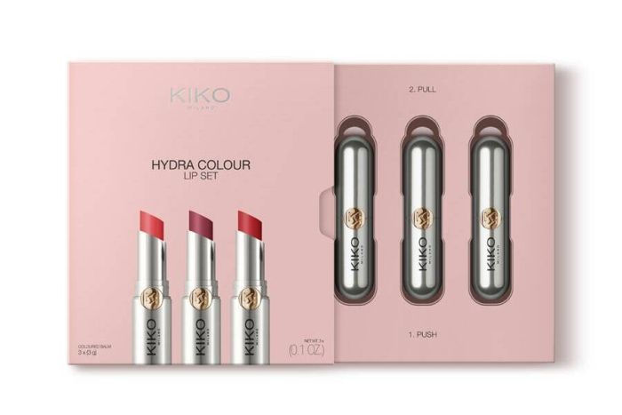 KIKO Milano Hydra Colour Lip Set set of 3 colorful moisturizing lip balms