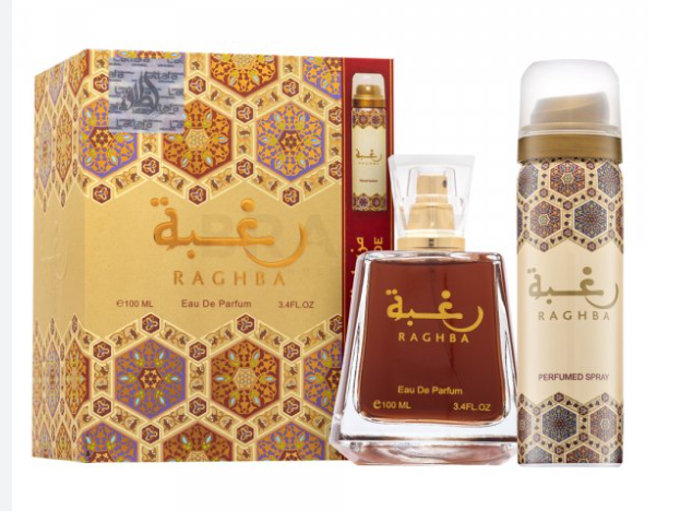 Lattafa Raghba 100ml EDP + Deo 50ml