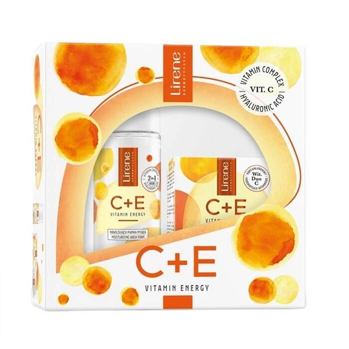 Lirene C+E Vitamin Energy set moisturizing washing foam 150ml + nourishing moisturizing cream 50ml