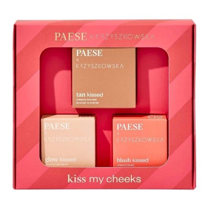 Paese Kiss My Cheeks 02 set cream bronzer 12g + cream blush 4g + cream highlighter 4g