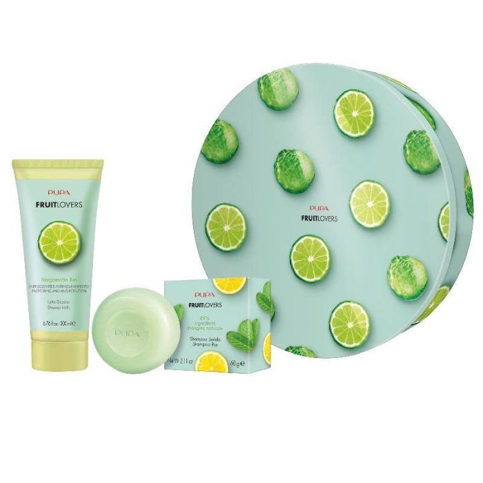 Pupa Fruit Lovers Bergamot set shower gel 200ml + cube shampoo 60g