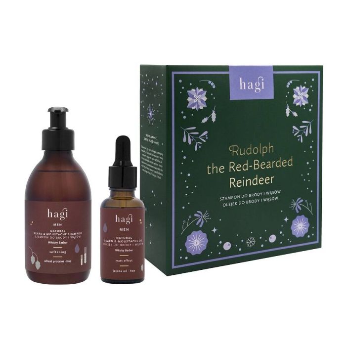 Rudolph the Red-Bearded Reindeer set beard and mustache shampoo 300ml + beard and mustache oil 30ml