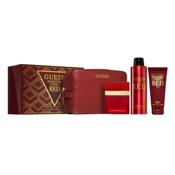 Seductive Red Homme set eau de toilette spray 100ml + shower gel 200ml + deodorant spray 226ml + cosmetic bag