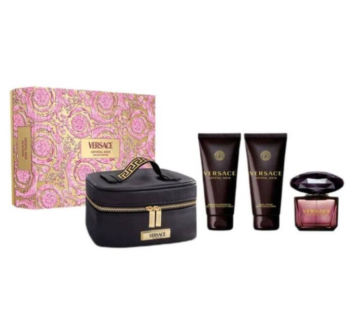 Versace Crystal Noir EDP 90ml + shower gel 100ml + lotion 100ml + makeup bag