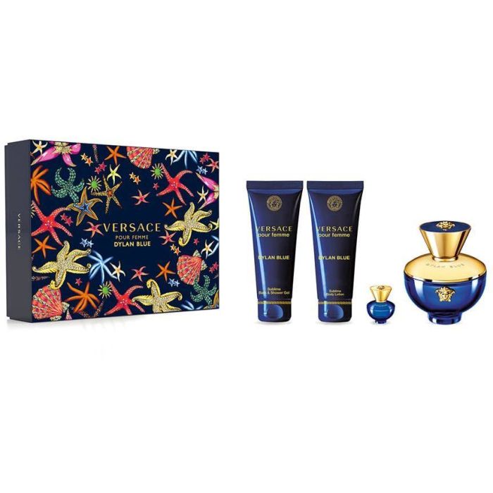 Versace Dylan Blue EDP 100ml + EDP 5ml + shower gel 100ml + body lotion 100ml