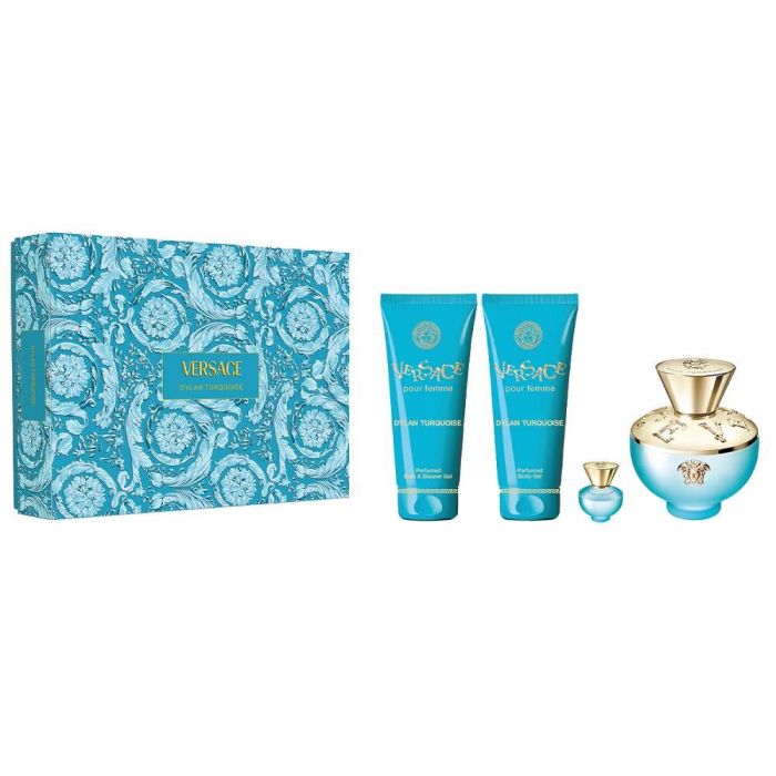 Versace Dylan Turquoise Pour Femme edt 100ml + body gel 100ml + shower gel 100ml + miniature edt 5ml