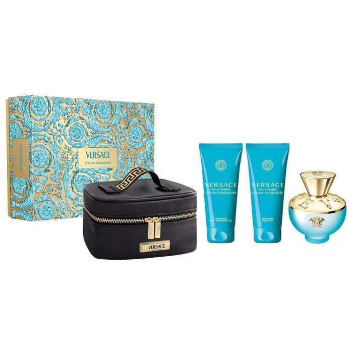 Versace Dylan Turquoise Pour Femme edt 100ml + shower gel 100ml + body gel 100ml + cosmetic bag