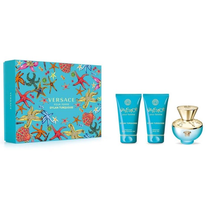 Versace Dylan Turquoise Pour Femme EDT 50ml + shower gel 50ml + body gel 50ml