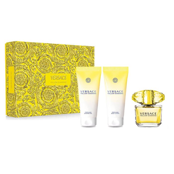 Versace Yellow Diamond EDT 50ml + body lotion 50ml + shower gel 50ml