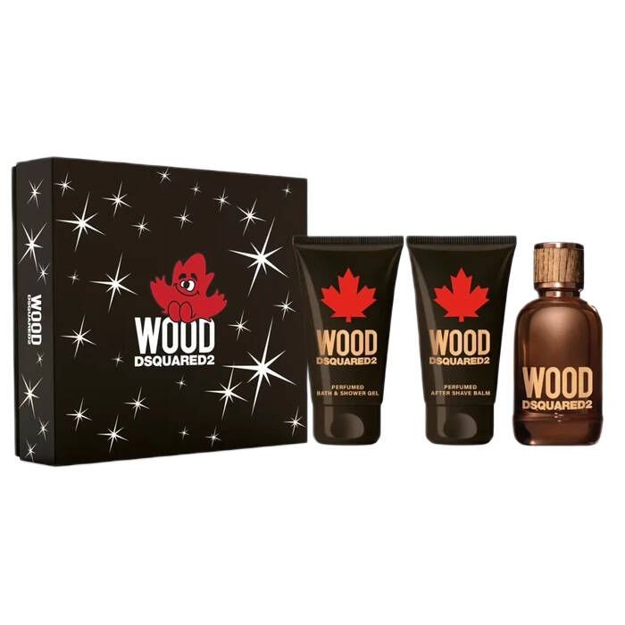 Wood Pour Homme set eau de toilette spray 100ml + shower gel 100ml + aftershave balm 100ml